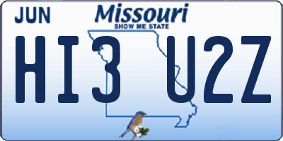 MO license plate HI3U2Z