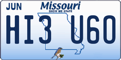 MO license plate HI3U6O
