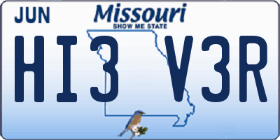 MO license plate HI3V3R