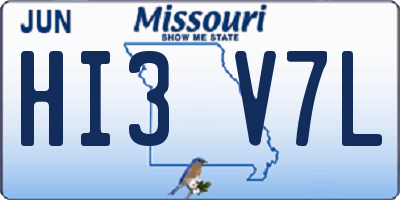 MO license plate HI3V7L