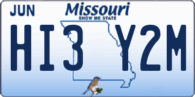 MO license plate HI3Y2M
