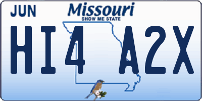 MO license plate HI4A2X