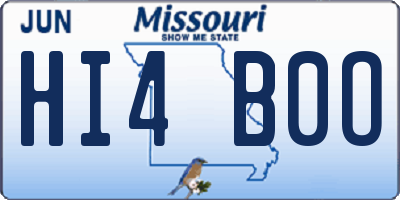 MO license plate HI4B0O
