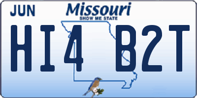 MO license plate HI4B2T
