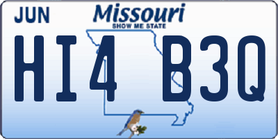 MO license plate HI4B3Q