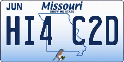 MO license plate HI4C2D