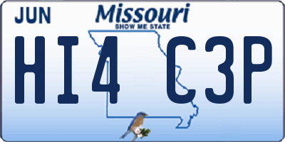 MO license plate HI4C3P