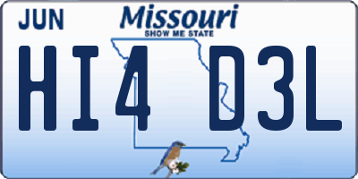 MO license plate HI4D3L