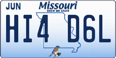 MO license plate HI4D6L
