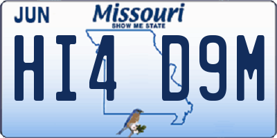 MO license plate HI4D9M