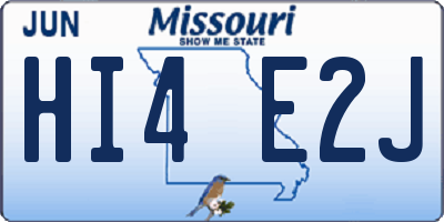MO license plate HI4E2J