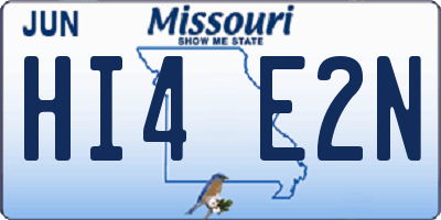 MO license plate HI4E2N