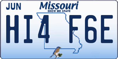 MO license plate HI4F6E