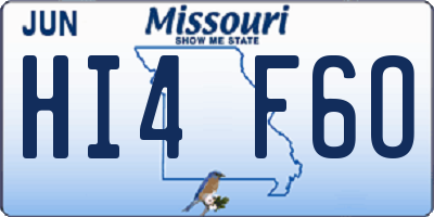 MO license plate HI4F6O