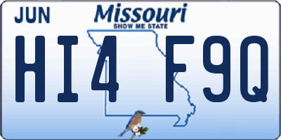 MO license plate HI4F9Q