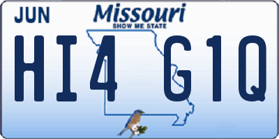 MO license plate HI4G1Q