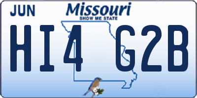 MO license plate HI4G2B