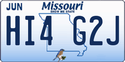 MO license plate HI4G2J