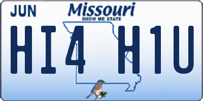 MO license plate HI4H1U