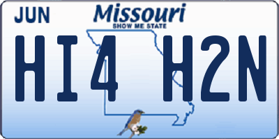 MO license plate HI4H2N