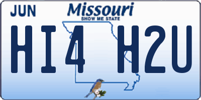 MO license plate HI4H2U