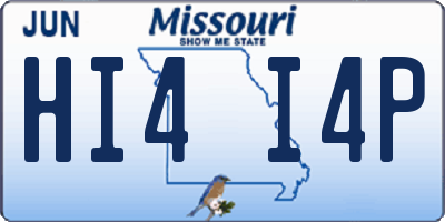 MO license plate HI4I4P