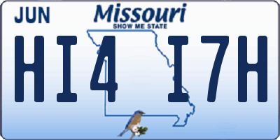 MO license plate HI4I7H