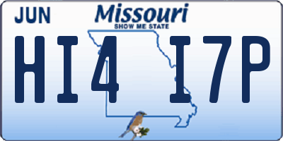 MO license plate HI4I7P
