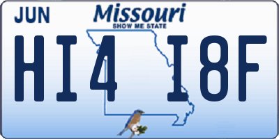 MO license plate HI4I8F