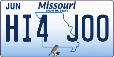 MO license plate HI4J0O