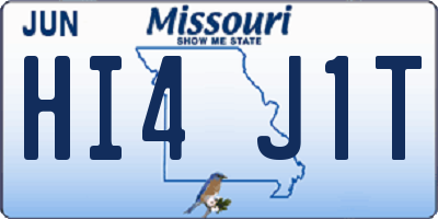 MO license plate HI4J1T