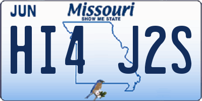 MO license plate HI4J2S