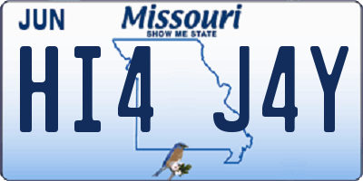 MO license plate HI4J4Y