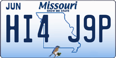 MO license plate HI4J9P