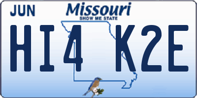 MO license plate HI4K2E
