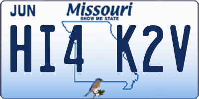 MO license plate HI4K2V