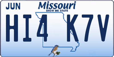 MO license plate HI4K7V