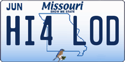 MO license plate HI4L0D
