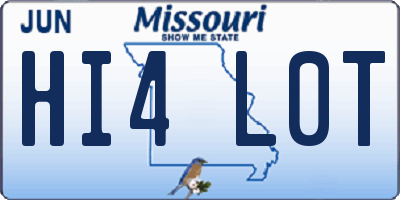 MO license plate HI4L0T