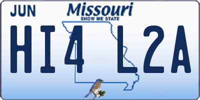 MO license plate HI4L2A
