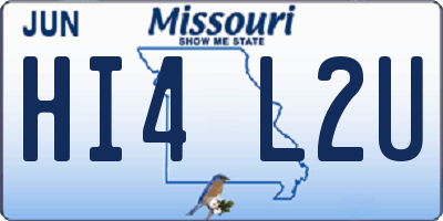 MO license plate HI4L2U