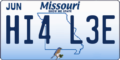 MO license plate HI4L3E