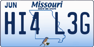MO license plate HI4L3G