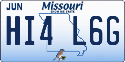 MO license plate HI4L6G