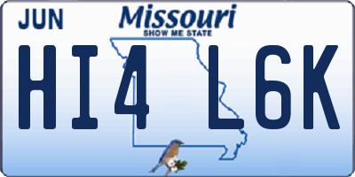 MO license plate HI4L6K