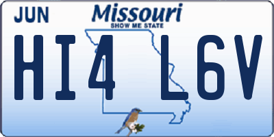 MO license plate HI4L6V