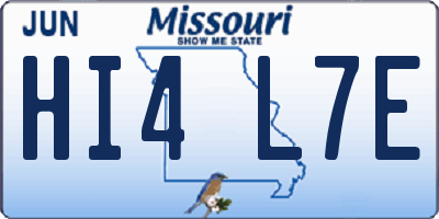 MO license plate HI4L7E