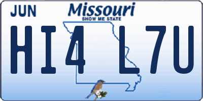 MO license plate HI4L7U