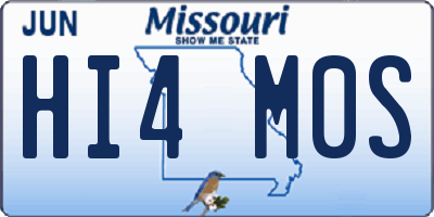 MO license plate HI4M0S