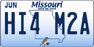 MO license plate HI4M2A